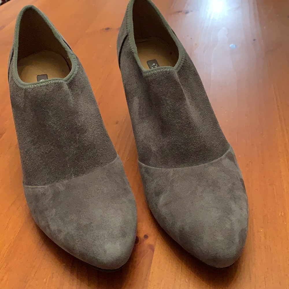 Ecco grey leather suede and stretch suede heels - Picture 2 of 6